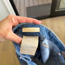 Load image into Gallery viewer, Kut From The Kloth Meg Raw Hem High Rise Ankle Wide Leg Jeans Blue 10
