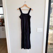 Load image into Gallery viewer, Everlane The Linen Picnic Straight Leg Square Neck Jumpsuit Washed Black 0
