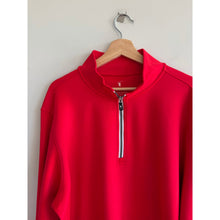 Load image into Gallery viewer, Fairway &amp; Greene Caves Mock Neck Quarter-Zip Pullover Sweatshirt Red XL
