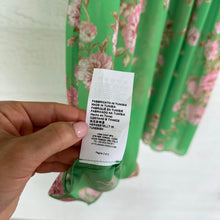 Load image into Gallery viewer, Pinko Accumoli Abito Chiffon Floral Ruffle 3/4 Sleeve Dress Green 10

