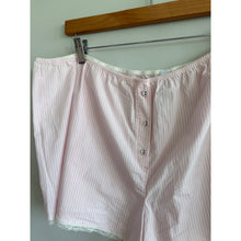 Load image into Gallery viewer, Skims Stretch Cotton Poplin Striped Tank Top Shorts Lounge Set Pink White XL
