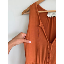 Load image into Gallery viewer, Anthropologie Saturday Sunday Marina Tiered Wide Leg Jumpsuit Terracotta XS
