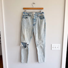 Load image into Gallery viewer, Abercrombie &amp; Fitch Curve Love The Skinny High Rise Acid Wash Jeans Blue 30
