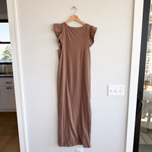 Load image into Gallery viewer, Z Supply Blakely Slub Ruffles Cap Sleeve Midi Dress Brown XS
