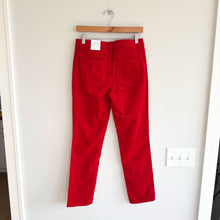 Load image into Gallery viewer, Talbots Straight Leg Corduroy Full Length High waist Pants Red 2P NWT
