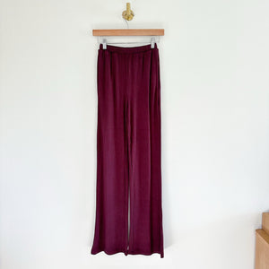 n:Philanthropy Ribbed Knit High Rise Pull On Wide Leg Pants Red XS NWT