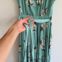 Load image into Gallery viewer, Free People All I Got Floral Printed Tiered Silhouette Maxi Dress Turquoise 4
