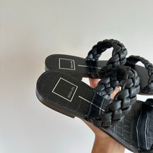 Load image into Gallery viewer, Dolce Vita Double Braided Strap Square Toe Sandals Black 9

