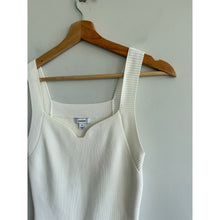 Load image into Gallery viewer, Reiss Dani Sweetheart Pullover Wide Strap Stretch Ribbed Tank Top White M

