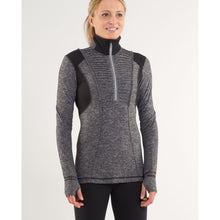 Load image into Gallery viewer, Lululemon Run Your Heart Out 1/2 Zip Colorblock Pullover Sweatshirt Gray 2
