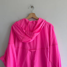 Load image into Gallery viewer, American Vintage Ikino Zip Fly Mid Length Hooded Rain Coat Acid Pink 4-6 NWT
