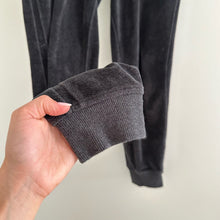 Load image into Gallery viewer, Lululemon Warm Down Jogger *Velour in Heathered Black 4
