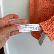 Load image into Gallery viewer, Zara Crochet Knit Scoop Neck Pullover Cropped Tank Top Orange L
