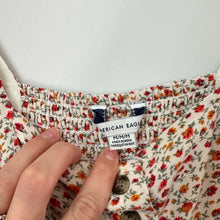 Load image into Gallery viewer, American Eagle Floral Smocked Back Button Front Mini Dress M
