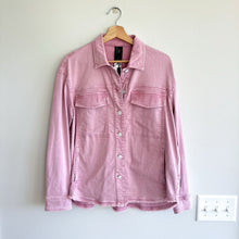 Load image into Gallery viewer, Marc Cain Twill Shirt Denim Shacket Bright Pink Lavender 8 NWT
