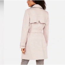 Load image into Gallery viewer, Express Double-Breasted Belted Outdoor Casual Trench Coat Blush Pink M NWT
