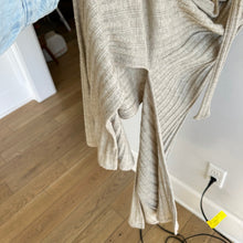 Load image into Gallery viewer, Anthropologie Amadi Sleeveless Knit Midi Belted Halter Sweater Dress Beige XS
