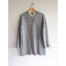 Load image into Gallery viewer, Eileen Fisher Moon Zip Front Brushed Terry Jacket Gray S
