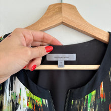 Load image into Gallery viewer, Classiques Entier Silk Blend Sleeveless High Low Dress Black Green 10
