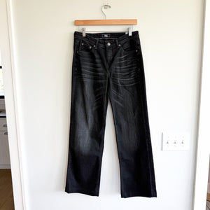 Mac Jeans Rich Carla High Rise Wide Leg Jeans Black 34
