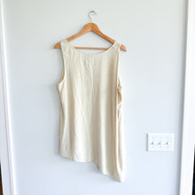 Load image into Gallery viewer, Eileen Fisher Silk Asymmetrical Tank Top Cream L
