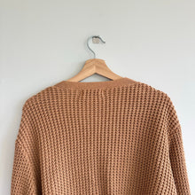 Load image into Gallery viewer, JOHN + JENN Knit Button Front Cardigan Sweater Brown L
