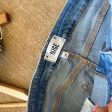 Load image into Gallery viewer, PAIGE Jax Knee Cut Off Shorts Destructed Aiza 29
