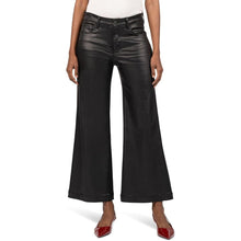 Load image into Gallery viewer, KUT From The Kloth Meg Fab Ab Wide Leg High Rise Faux Leather Pants Black 12
