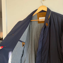 Load image into Gallery viewer, J. Hilburn Highlander Light Puffer Leather Collar Jacket Navy 2XL
