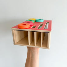 Load image into Gallery viewer, Lovevery The Realist Play Kit Count &amp; Slide Ring Chute Toy Red
