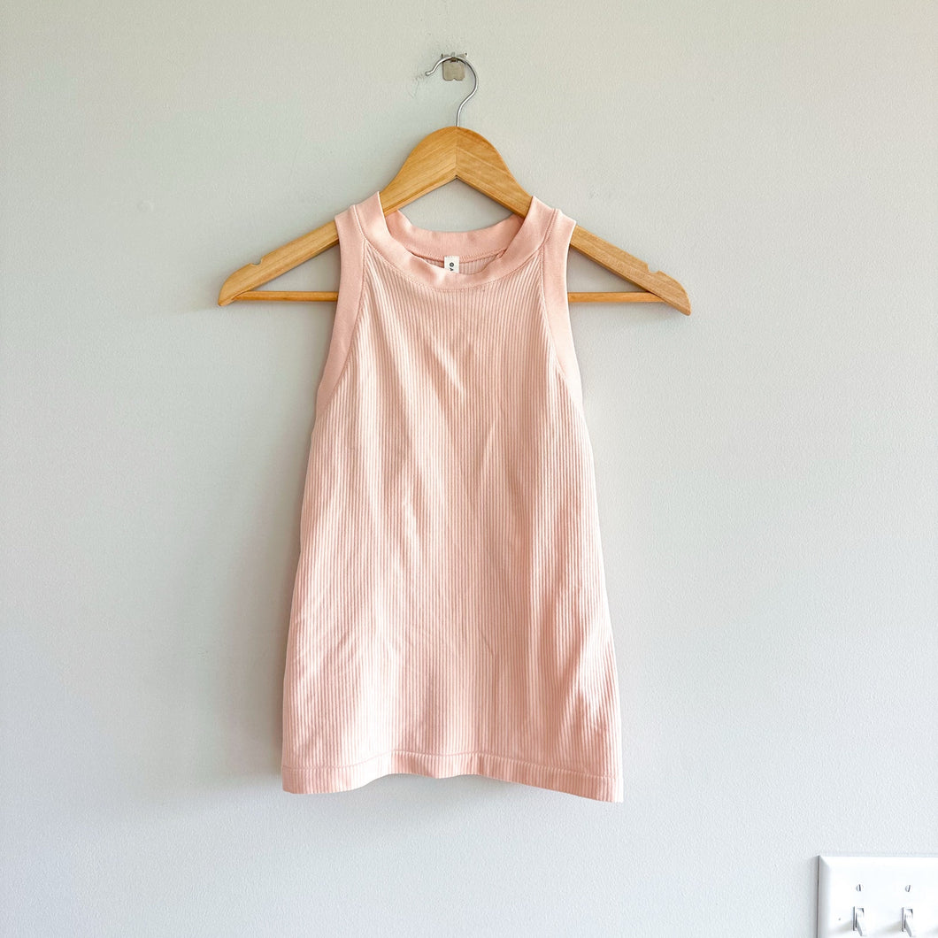 Athleta Renew Seamless Ribbed Racerback Tank Top Light Pink XS