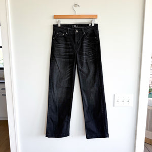 Mac Jeans Rich Carla Acid Wash Denim Casual High Rise Wide Leg Jeans Black 34