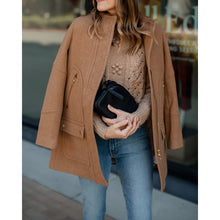 Load image into Gallery viewer, J. Crew Chateau Wool Blend Hooded Stadium Cloth Parka Coat Brown 00P
