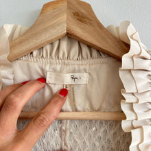 Load image into Gallery viewer, Vintage Ryu Ruffle Lace Bead Hook Closure Jacket Cream L
