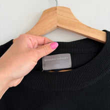 Load image into Gallery viewer, Modern Citizen Cashmere Blend Side Zip Crew Neck Knit Pullover Sweater Black L
