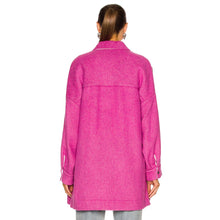 Load image into Gallery viewer, IRO Bardak Snap Button Wool Blend Oversized Shacket Fuschia Pink 36
