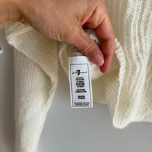 Load image into Gallery viewer, 7 For All Mankind Soft Knit Cropped Sweater Cream S
