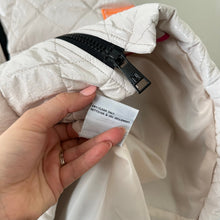 Load image into Gallery viewer, Nikki Jones Montreal Spring 24 Collection Hooded Mid-Length Quilted Vest Cream M
