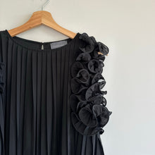Load image into Gallery viewer, Hudson Gray Ruffles Pleated Mini Dress Black S
