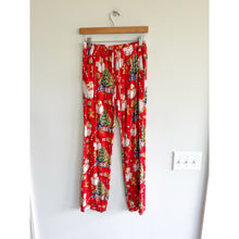 Load image into Gallery viewer, Bums &amp; Roses In The Nick of Time Santa Claus Holiday Print Pajama Set Red XS
