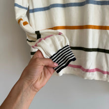 Load image into Gallery viewer, Faherty Cashmere Blend Surf Stripe Sweater In Ivory Surf XS
