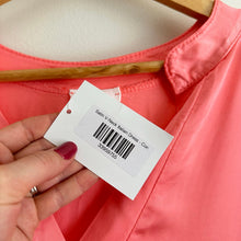 Load image into Gallery viewer, Coastal Bloom Satin V-Neck Italian Dress Coral Pink NWT
