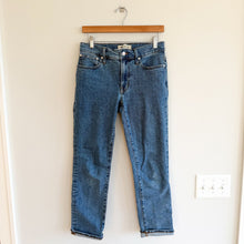 Load image into Gallery viewer, Madewell The Mid-Rise Perfect Vintage Denim Casual Tapered Jeans Blue 25
