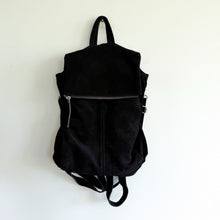 Load image into Gallery viewer, Free People Camilla Suede Leather Convertible Backpack Black
