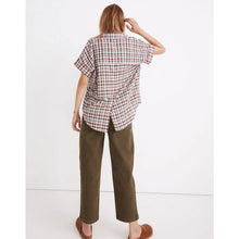 Load image into Gallery viewer, Madewell Hayden Popover Short Sleeve Top in Burling Plaid S
