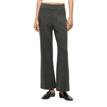 Load image into Gallery viewer, Staud Knack Seamed High Rise Flared Leg Casual Pants Gray L NWT
