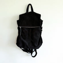 Load image into Gallery viewer, Free People Camilla Suede Leather Convertible Backpack Black
