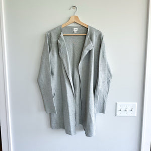 J. Crew Vanessa Open Front Long Sleeve Knit Cardigan Gray M