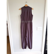 Load image into Gallery viewer, Athleta Brooklyn Zip Up Sleeveless Jogger Utility Jumpsuit Brown 6
