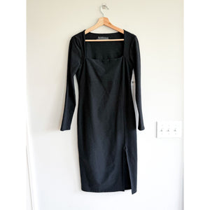 Beyond Yoga Impress Square Neck Long Sleeve Dress Dark Night M NWT